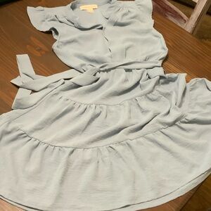 Charming Sky Blue Kids Dress